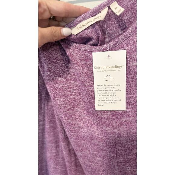 Soft Surroundings Electra Cold Shoulder Purple Maxi Dress NWT Size 2XL 1770 - Picture 7 of 11